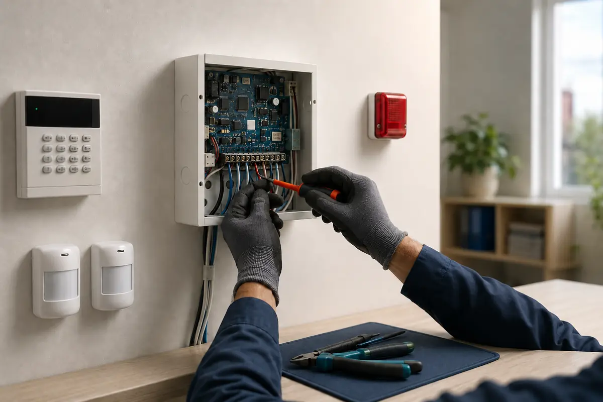 Alarm system repair and diagnostic service