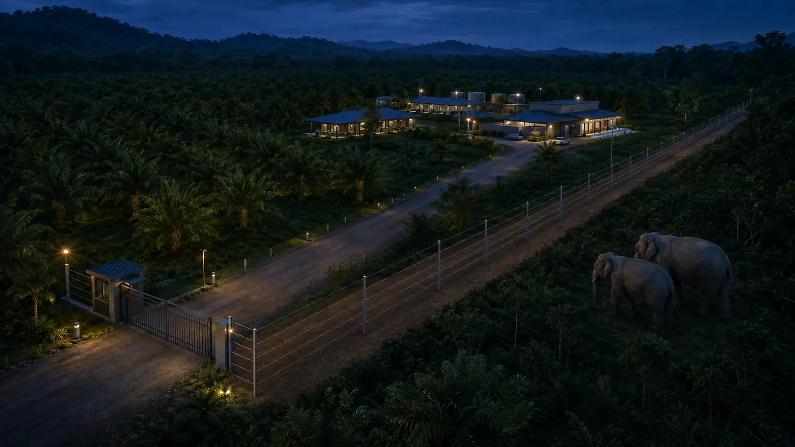 3D plantation & animal protection electric fence application